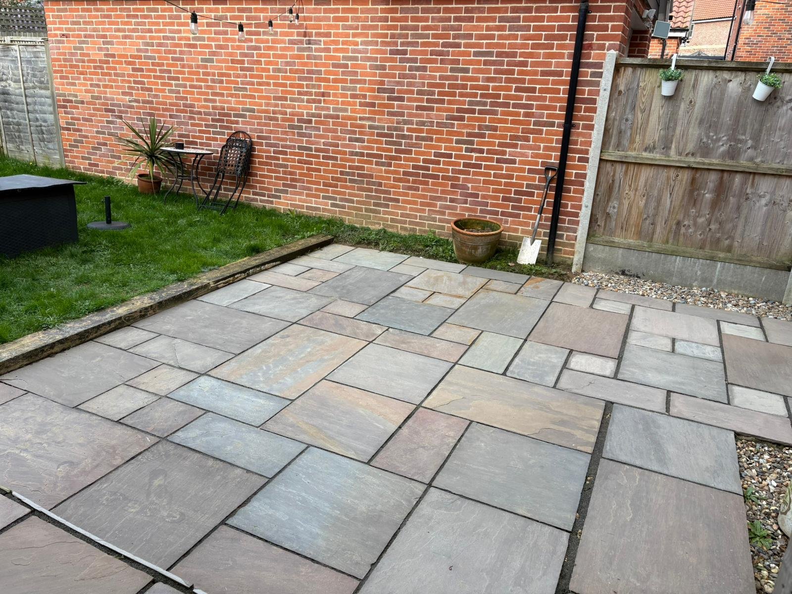 Driveway or patio after cleaning